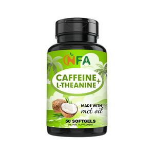 Cápsulas blandas de cafeína y L-teanina OEM ODM con triglicéridos de cadena media que funcionan en conjunto para proporcionar una energía suave y concentrada - Product Image 1