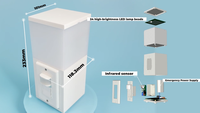 Lampe de nuit LED à piles PDLUX PD-PIR26EU, lampe à détecteur de mouvement PIR portable pour intérieur, chambre à coucher, armoire