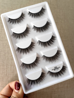 Échantillon gratuit 3d 5d 6d vaporeux moelleux Faux Cils Vison Faux Cils Plateaux Court Fox Eye foxy ailé Cat Eye Strip Lashes