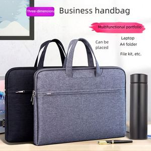 Maletín de Hombre Delgado de Gran Capacidad para Computadora Portátil con Bolsillo para Archivos, Elegante Bolsa Portafolio - Product Image 2