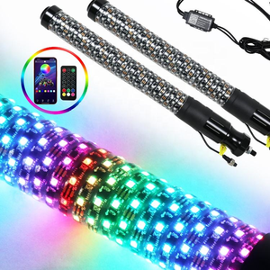Fers à frapper lumineux pour UTV ATV, antenne lumineuse spirale plus brillante avec application et télécommande pour RZR SXS <span class=keywords><strong>Can</strong></span>-<span class=keywords><strong>Am</strong></span> X3 tout-terrain - Product Image 2