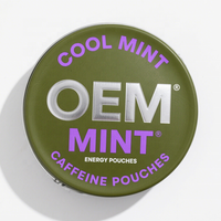 Pour les pochettes N, vente en gros d'énergie et de chewing-gum avec caféine fonctionnelle, emballage en canettes plastiques, service OEM fabriqué en Chine, marque OEM