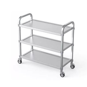 Restoran Layanan makanan troli ukuran sedang baja nirkarat troli Hotel troli dapur logam - Product Image 2