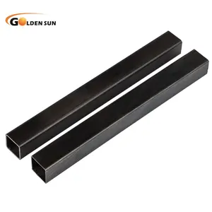 Ss400 tubo quadrado de aço preto q195 retangular/fabricante de tubo de ferro redondo