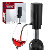 Aérateur de vin électrique rechargeable par USB, verseur automatique, décanteur en verre, distributeur de bouteilles, cadeau de Noël en plastique pour les amateurs de vin