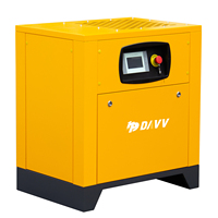Nouveau compresseur d'air à vis rotatif à aimant permanent de 10 CV à fréquence variable, lubrifié à l'huile, pompe fixe monophasée 220 V 8 bars