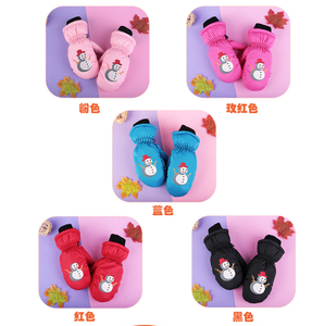 Kinderen 3-10 Jaar Oude Tas Vinger Dikke Fleece Warme Handschoenen Winddichte Sneeuw Cartoon Handschoenen - Product Image 6