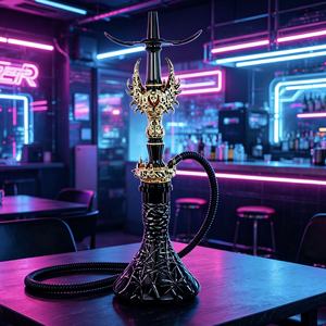 Cachimba Escultural Dragón Negro Dorado, Set Decorativo para Fumar, Ideal para Lounge Bar o Regalo - Product Image 5