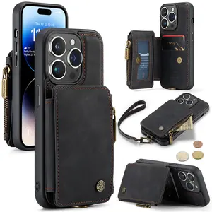 for iphone 14 pro max phone case lanyard snap-on phone stand & wallet,for iphone 14 phone case with strap