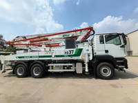 Promotion : Camion pompe à béton compact XS37, 120 m³/h, équipement de coulage de ciment pour l'ingénierie routière municipale
