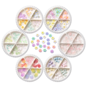 Adornos de Uñas Acrílicos 3D, Mariposas y Flores, Decoraciones de Verano, Lindos Accesorios de Joyería para Manicura DIY - Product Image 1