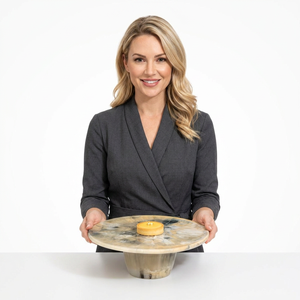Support à gâteau en résine écologique de haute qualité, fait main, compatible lave-vaisselle et four, plateau de présentation de fruits durable pour la cuisine - Product Image 1