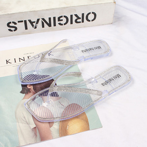 Sandalias Transparentes de Mujer Fujian Horizon con Suela Suave de Gelatina, Adornadas con Pedrería y Cadena, Ligeras y Transpirables - Product Image 5