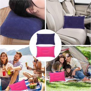 Oreiller de voyage gonflable carré en tissu floqué, ultraléger, compact et confortable pour les voyages et le camping - Product Image 6
