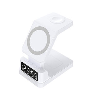 Four-in-one Clock Wireless <b>Charger</b>, Magnetic Desktop Phone Stand, 15W Multi-functional Digital <b>Fast</b> Charging - Product Image 4