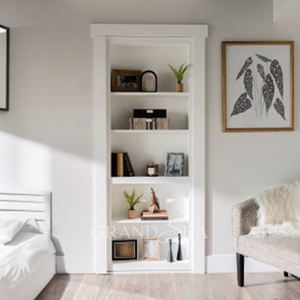 Estantería Blanca Interior, Habitación Secreta Invisible, Estanterías <span class=keywords><strong>de</strong></span> <span class=keywords><strong>Madera</strong></span> Maciza, Puerta Oculta <span class=keywords><strong>para</strong></span> Librería, <span class=keywords><strong>Puertas</strong></span> Ocultas Tipo Murphy - Product Image 2