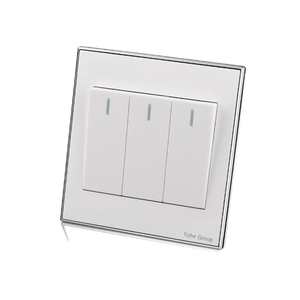 Interrupteur mural personnalisé de sécurité à norme britannique, panneau tactile 10A 2 gangs IP20, conception durable en PC - Product Image 3