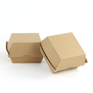 生分解性カスタムクラフト紙クラムシェルバーガーボックス - Product Image 2