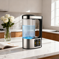 Bouilloire à eau hydrogénée génératrice d'hydrogène actif 2 litres Technologie Spe Pem Ioniseur d'eau hydrogénée avec grand écran LED 1,5 ppm