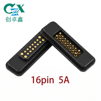 Connecteur de charge magnétique Pogo Pin personnalisé 16 broches, pas de 2,54 mm, plaqué or, 5A