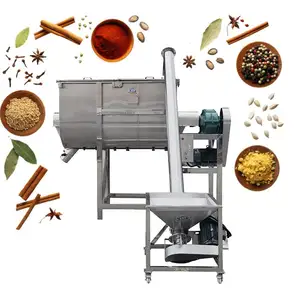 Five spices mixer machine double ribbon mixer horizontal dry powder mixer