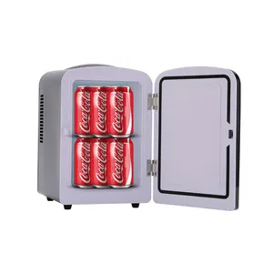 4 Liter 6 Dosen Hautpflege Kühlschrank für Schlafzimmer 110V Wechselstrom 12V Gleichstrom Tragbarer thermo elektrischer Kühler und Wärmer Kleine Kühlschränke