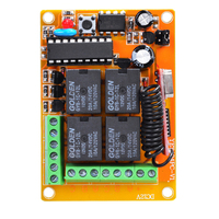 Interruptor de Control Remoto Inalámbrico RF de 4 Relés y 433 Mhz, 12/24 V CC, para Abrir y Cerrar Puertas de Garaje/Portones, YET404PC