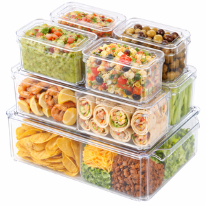 Multipurpose BPA Free Dishwasher Safe PP <b>Plastic</b> Storage Boxes & Bins Leak Proof Kitchen <b>Containers</b> for Fridge Organization - Product Image 1