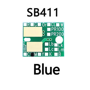 شريحة حبر SB411 سعة 10000 مل (10 لتر) لطابعة ميماكي TS300P-1800، زجاجة حبر مع شريحة يمكن التخلص منها، ألوان أزرق وأسود وأصفر وأرجواني - Product Image 3