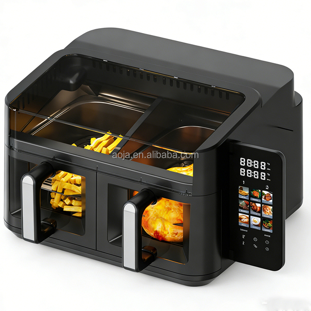 New Arrival 9L Large Capacity 10 in 1 Smart Double Basket Air Fryer Freidoras De Aire Inteligentes Digital Dual air Fryer