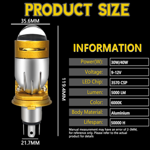 <span class=keywords><strong>Carolyn</strong></span> Bi Led H4 Led Proyector Coche Led Proyector Led Láser H7 Lente Proyector Faro 3570 CSP - Product Image 6