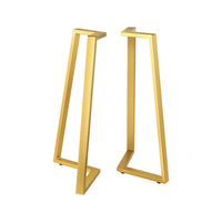 Nouveau design en forme de V en acier inoxydable Bases de table pour café Double pieds en bois Mobilier d'extérieur Table à manger Jambe