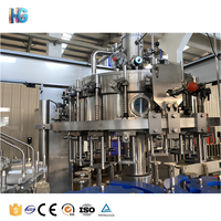 Machine de remplissage automatique 3 en 1 pour bouteilles en verre, ligne d'embouteillage haute vitesse pour boissons gazeuses, pour usine de boissons non alcoolisées