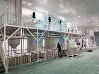 Ligne complète de production d'huile de cuisson à usage industriel avec presse de nettoyage et machines de raffinage
