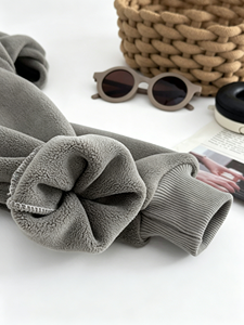 Pull à capuche en laine pour l'automne et l'hiver, haut chaud <span class=keywords><strong>double</strong></span> face pour garçons, filles, enfants, nourrissons, haut à capuche de sport pour enfants - Product Image 6