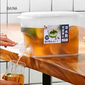 En stock – Nouvelle bouilloire d'été 2500 ml avec robinet, grande capacité, en plastique, pour boissons froides, pot à glace, théière à fruits pour réfrigérateur - Product Image 4