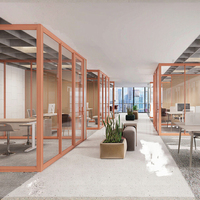 Système modulaire de porte insonorisée pour bureau et école pour le salon et l'extérieur.