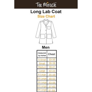 Custom Embroidered <b>Mens</b> <b>Long</b> Lab <b>Coat</b> 3-Pocket Poly Cotton Medical <b>Coat</b> For Professionals - Product Image 5
