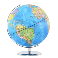 Globe terrestre rotatif en métal de 305mm géographie carte du monde Globe géographie pour l'éducation modèle Globe, outil d'éducation de la géographie scolaire