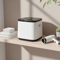 Petit chauffe-serviettes électrique 16L facile à transporter, avec écran numérique, minuterie à temporisation, indicateur de température, certifié FCC ETL, pour usage domestique et centres de spa, à brancher.