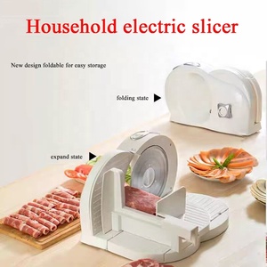 <span class=keywords><strong>Trancheuse</strong></span> à viande <span class=keywords><strong>électrique</strong></span> 220V <span class=keywords><strong>pliable</strong></span>, commerciale et domestique, pour rouleaux de mouton, jambon surgelé, fromage, pain - Product Image 2