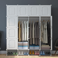 Armoire de Rangement Pliante 3D de Haute Qualité à Design Moderne, Panneaux en Plastique, 12 Portes, pour Chambre à Coucher, Rangement Chaussures
