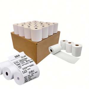 Rouleaux d'imprimante thermiques recyclables en gros de l'usine chinoise, personnalisables en différentes tailles, rouleaux de papier thermique pour caisse enregistreuse 57*40mm, rouleaux de 57mm - Product Image 1