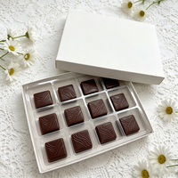 Boîte d'emballage pour aliments, desserts et bonbons, plateau transparent en PET de qualité alimentaire à 12 compartiments, boîte cadeau pour truffes, biscuits et chocolats