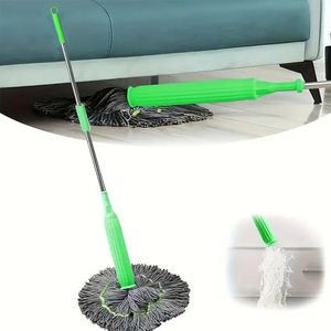 Wholesale Absorbent Decontamination Dry and Wet Dual-Use Household Hand-Washing Free Self-Screwing Bamboo <b>Mop</b> Cleaning Floor - Product Image 5