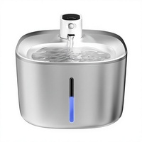 Fontaine à eau sans fil pour animaux de compagnie, grande capacité, en acier inoxydable, distributeur d'eau automatique pour chats et chiens, approvisionnement B2B