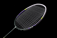 Raquette de badminton légère et de haute qualité en acier et PU, personnalisable, populaire, pour joueurs avancés, entraînement intérieur/extérieur, vente en gros