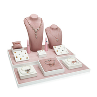 Présentoir à bijoux rose personnalisé pour comptoir, idéal pour bagues, colliers, bracelets, perles ou autres bijoux
