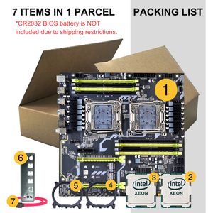 PANDL NUEVO X99-2D4 E-ATX 8X DDR4 ECC RAM Placa Base con Combo de Doble CPU Intel <span class=keywords><strong>Xeon</strong></span> <span class=keywords><strong>E5</strong></span> 2699 V3 X99 Kit <span class=keywords><strong>Xeon</strong></span> X99 - Product Image 6