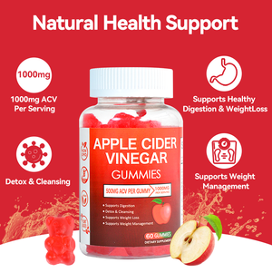 China herbs OEM Private Label Natürlicher veganer Apfel essig Gummies Healthcare Supplement zur Gewichts reduktion Vitamin produkt - Product Image 2
